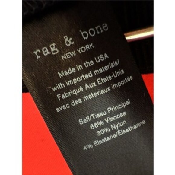 rag & bone Riding Pants Simone Lace Up Ankle Navy Blue Viscose Stretch - Picture 7 of 8